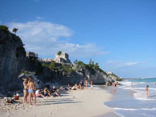 The beach at Tulum